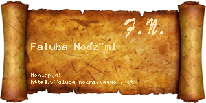 Faluba Noémi névjegykártya